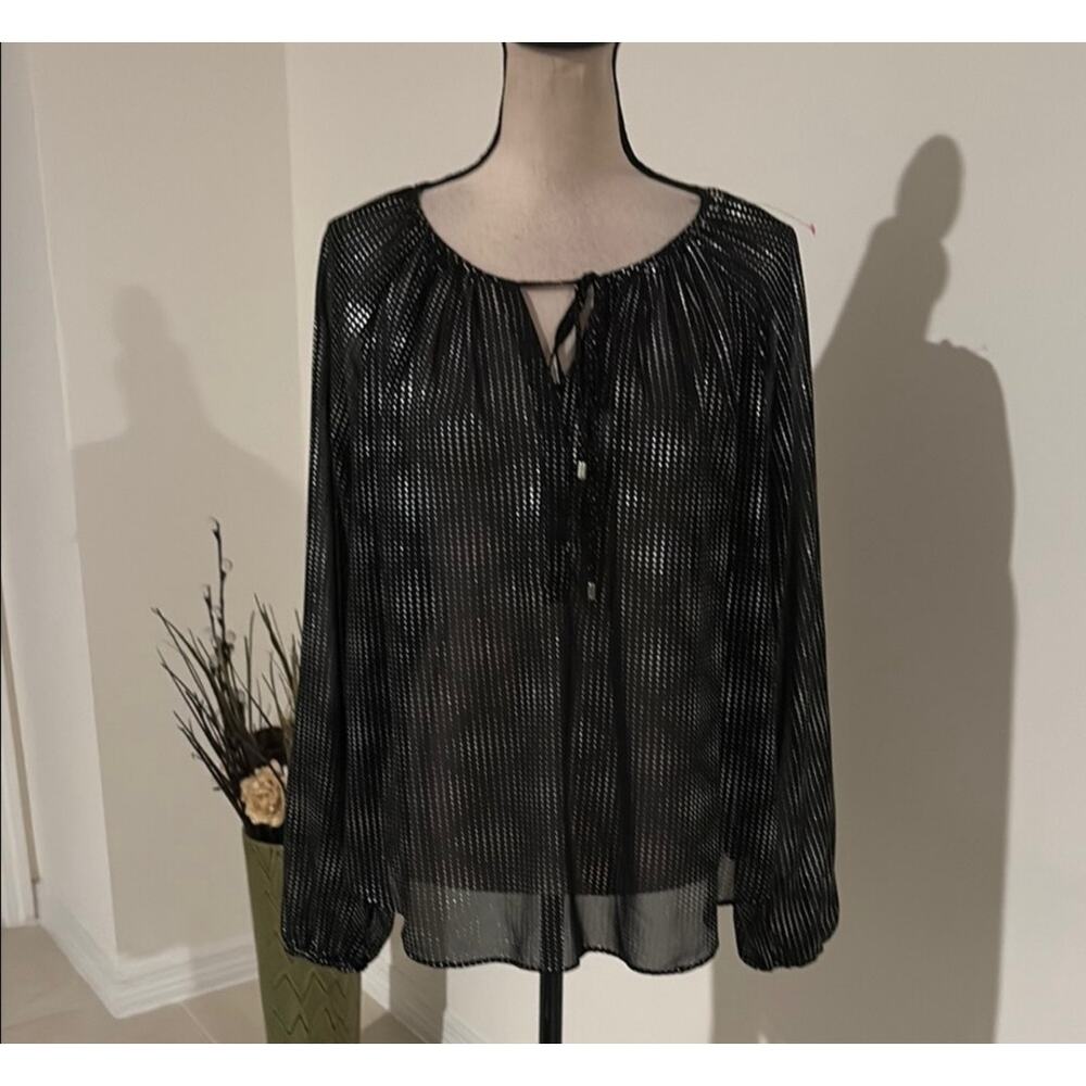 Women's Jennifer Lopez Sexy Black Blouse Size XL (Runs S, Medium more to Size)